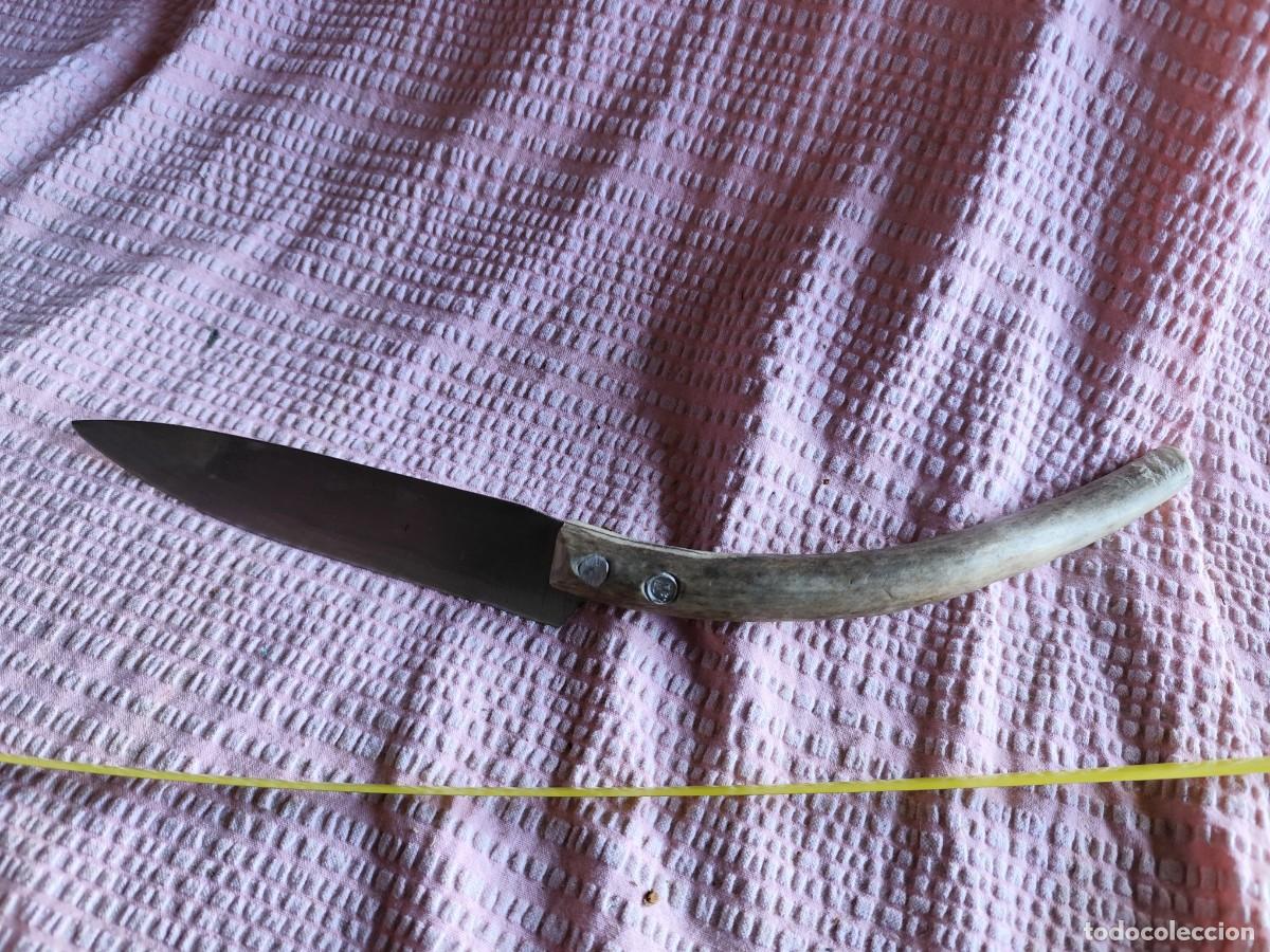 Militaria: CUCHILLO ARTESANO MANGO ASTA - Foto 2