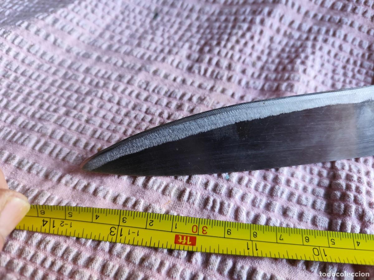 Militaria: CUCHILLO ARTESANO MANGO ASTA - Foto 5