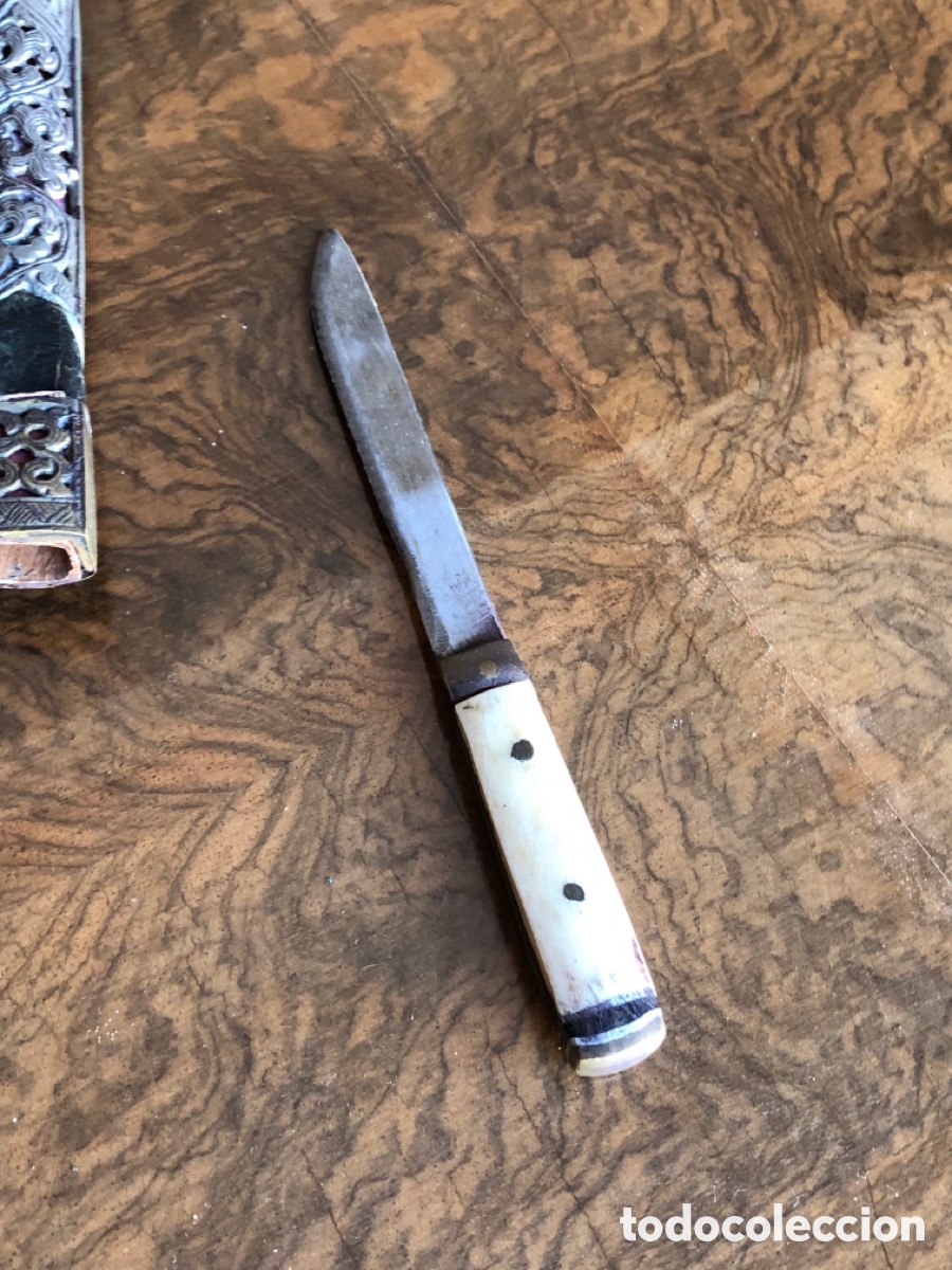 Militaria: Cuchillo con mango de hueso y asta - Foto 7