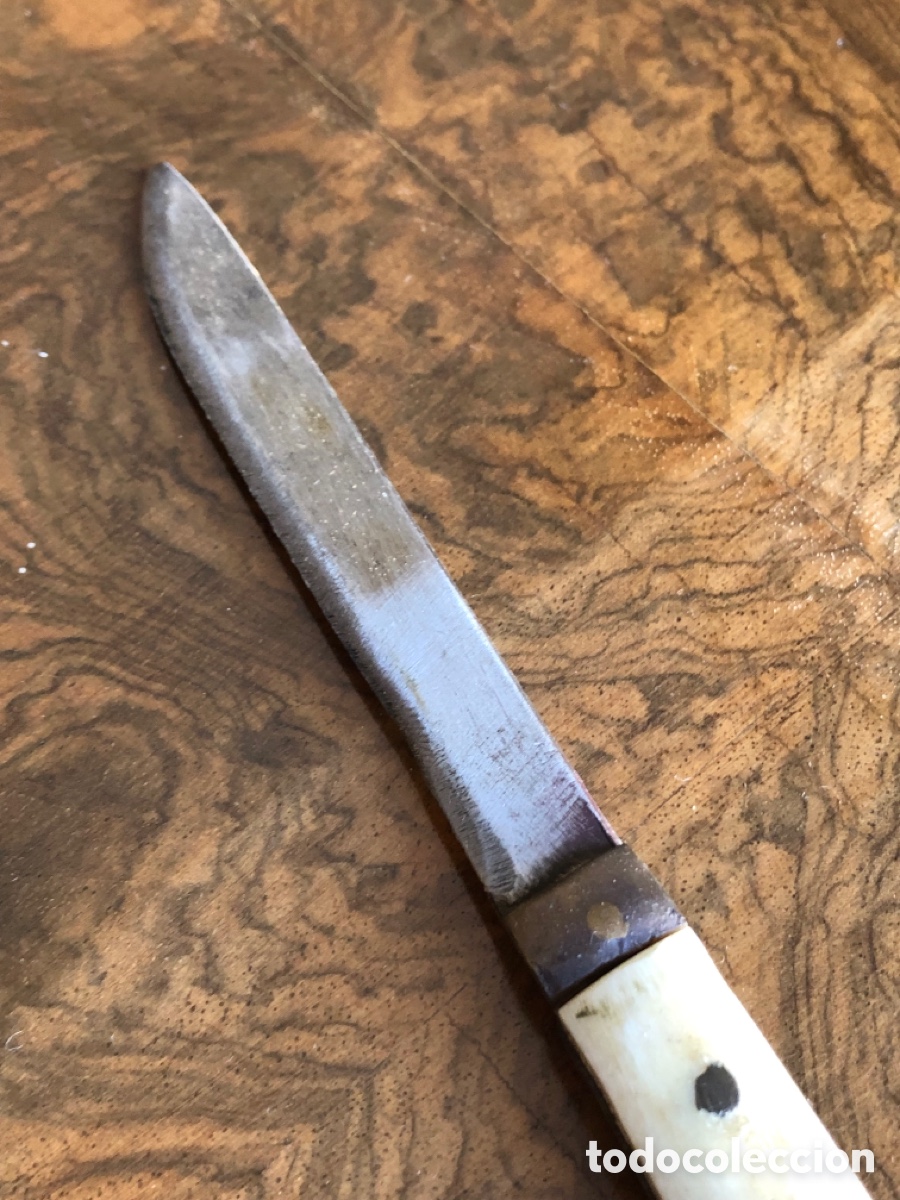 Militaria: Cuchillo con mango de hueso y asta - Foto 8