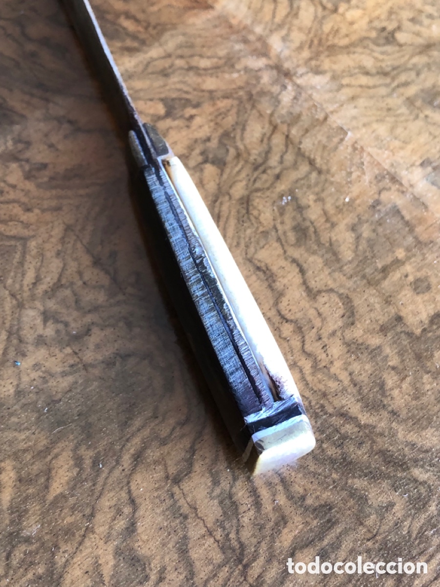 Militaria: Cuchillo con mango de hueso y asta - Foto 9