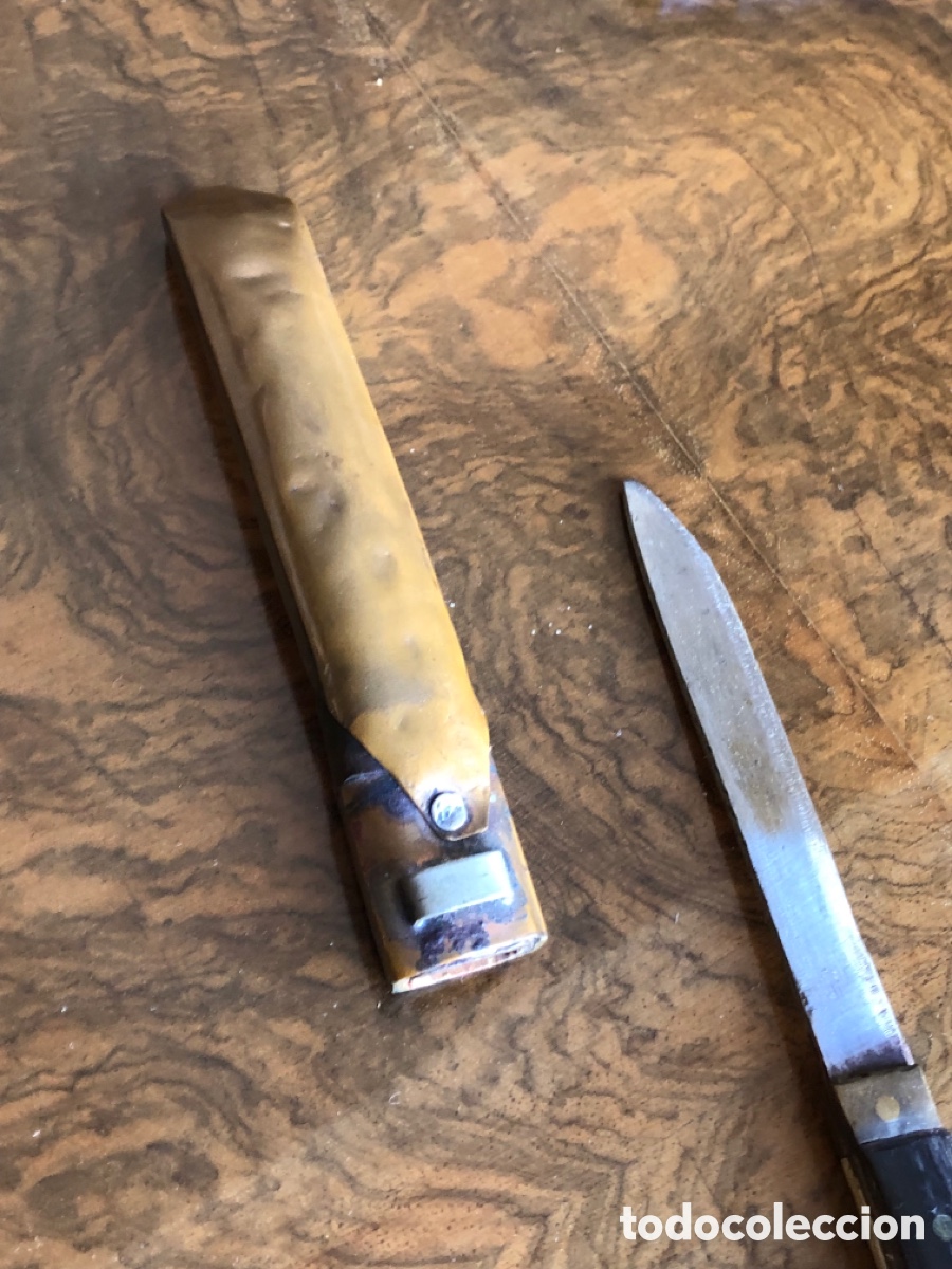 Militaria: Cuchillo con mango de hueso y asta - Foto 11