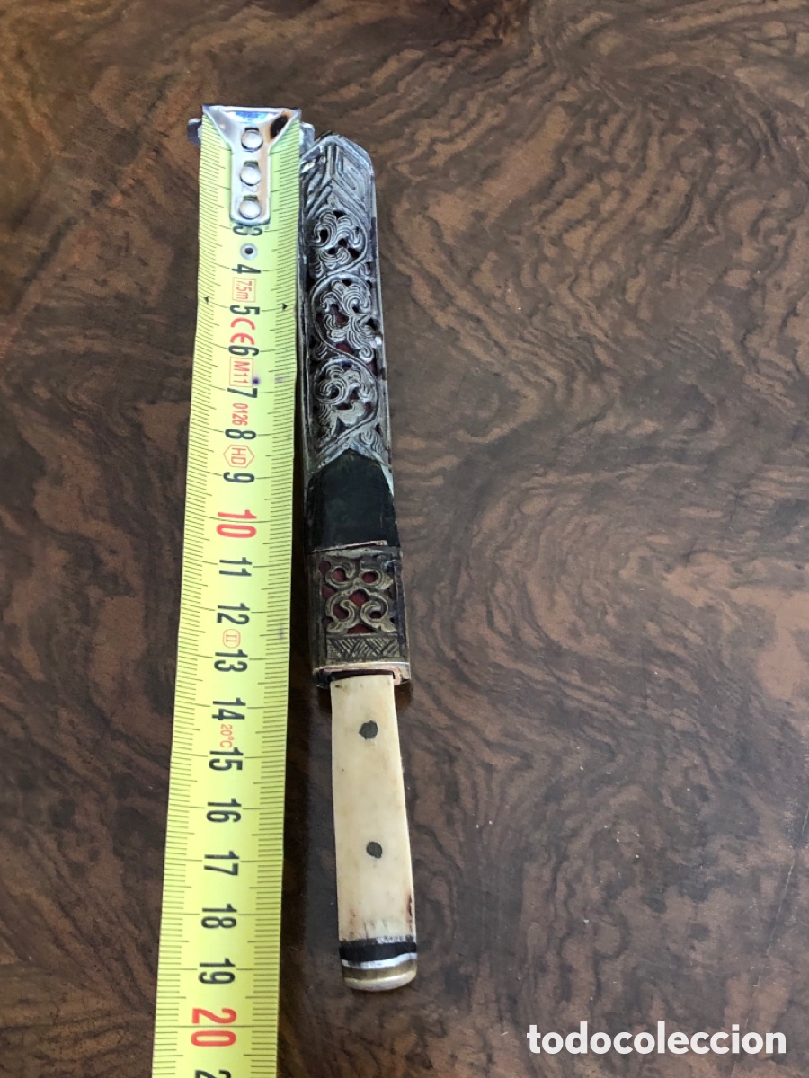 Militaria: Cuchillo con mango de hueso y asta - Foto 12