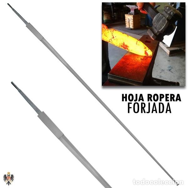 Militaria: HOJA ESPADA ROPERA ESTOQUE FORJADA FUNCIONAL - Foto 1