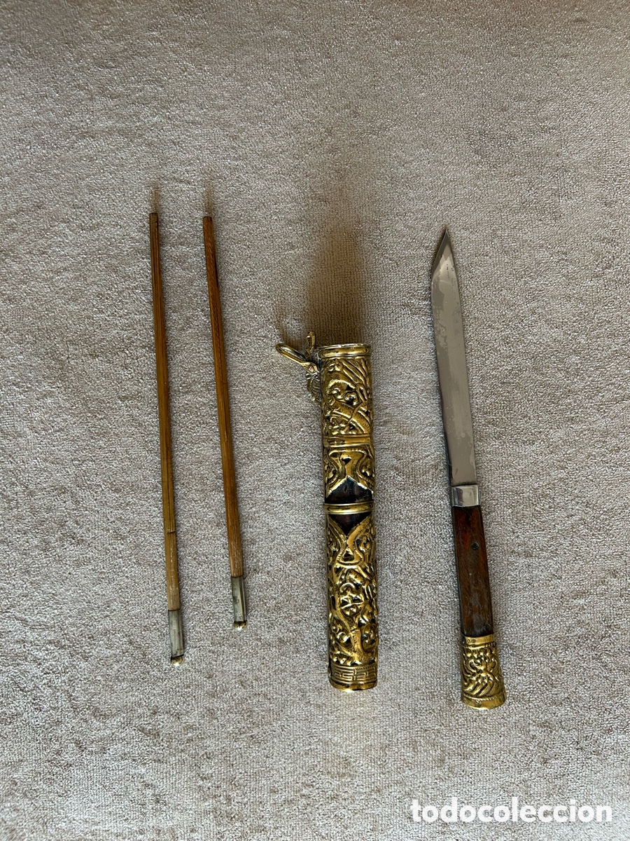 Militaria: Cuchillo con palillos chinos - Foto 2