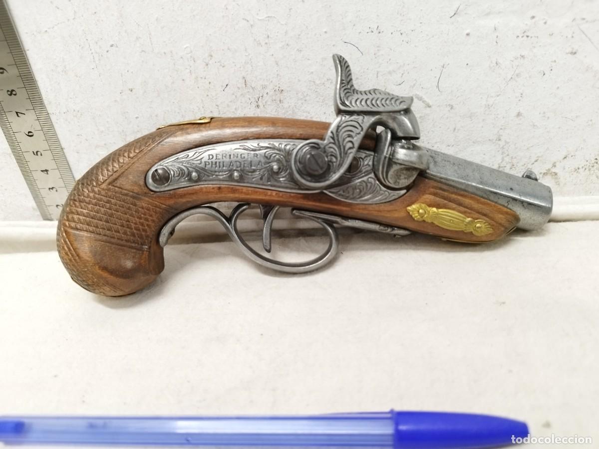 Militaria: Antigua pistola de avancarga, Deringer Philadela. De colecci&oacute;n.