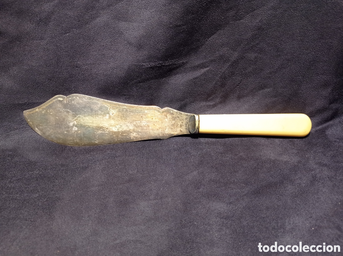 Militaria: ANTIGUO CUCHILLO PARA TARTA EPNS. 27,2 CM