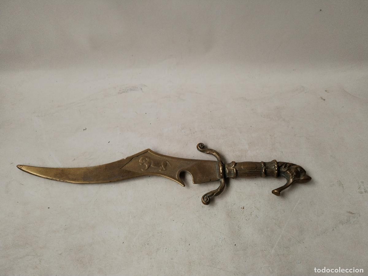 Militaria: vintage daga leon de bronce - Foto 4