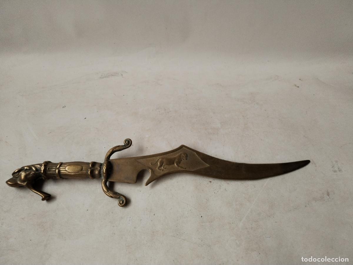 Militaria: vintage daga leon de bronce - Foto 7