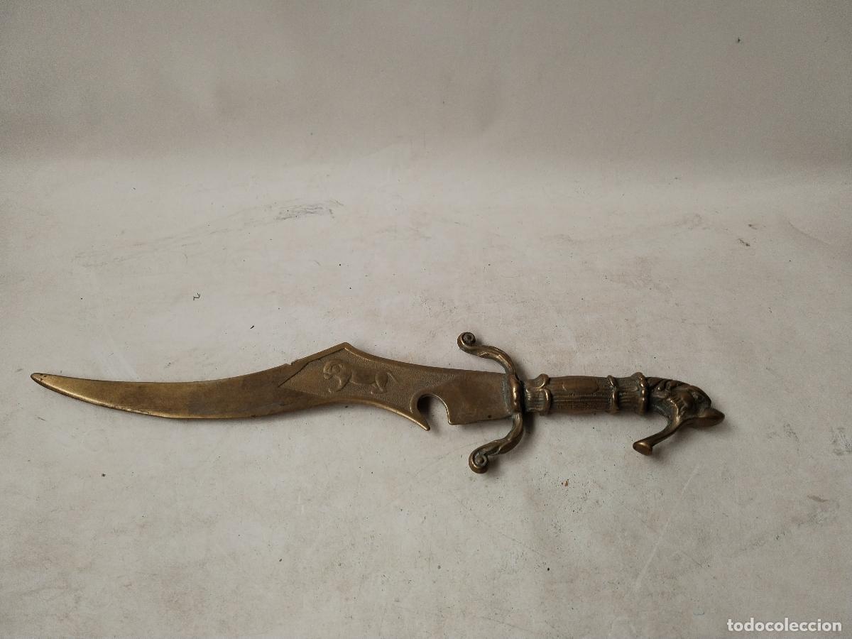 Militaria: vintage daga leon de bronce - Foto 8