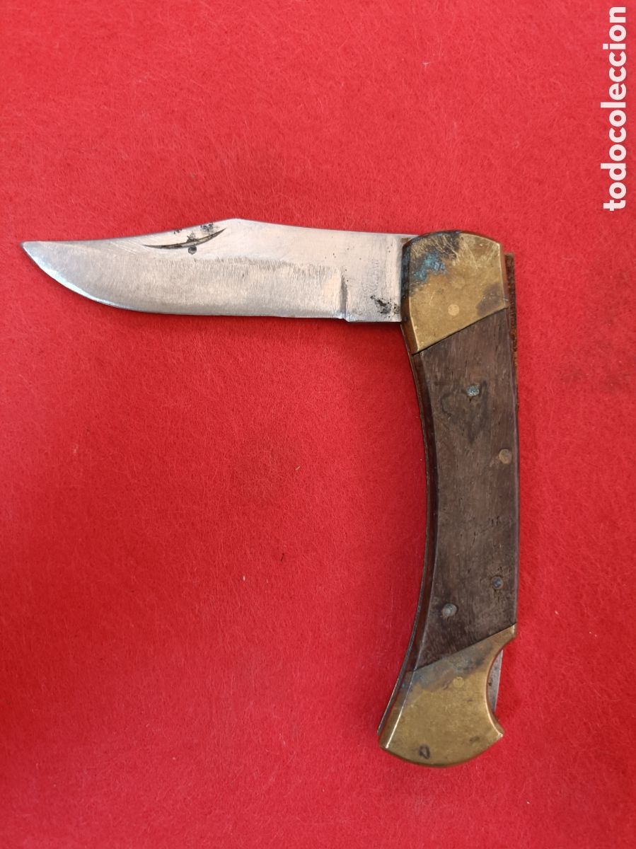 Militaria: ANTIGUA NAVAJA. MADERA Y BRONCE - Foto 1