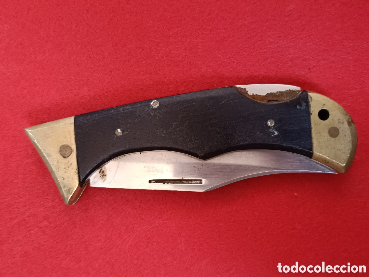 Militaria: ANTIGUA NAVAJA. MADERA Y BRONCE - Foto 5
