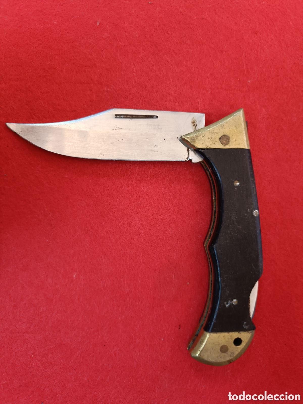 Militaria: ANTIGUA NAVAJA. MADERA Y BRONCE - Foto 1