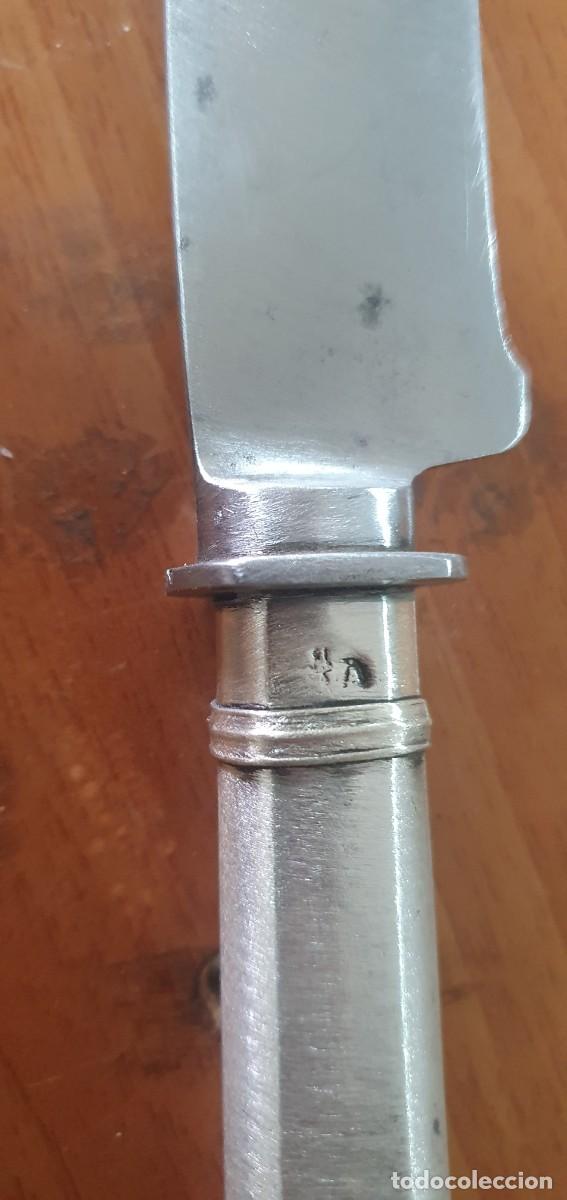 Militaria: Cuchillo antiguo en plata - Foto 3