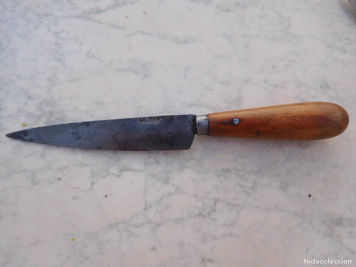 Militaria: Cuchillo antiguo con marcaje - Foto 1