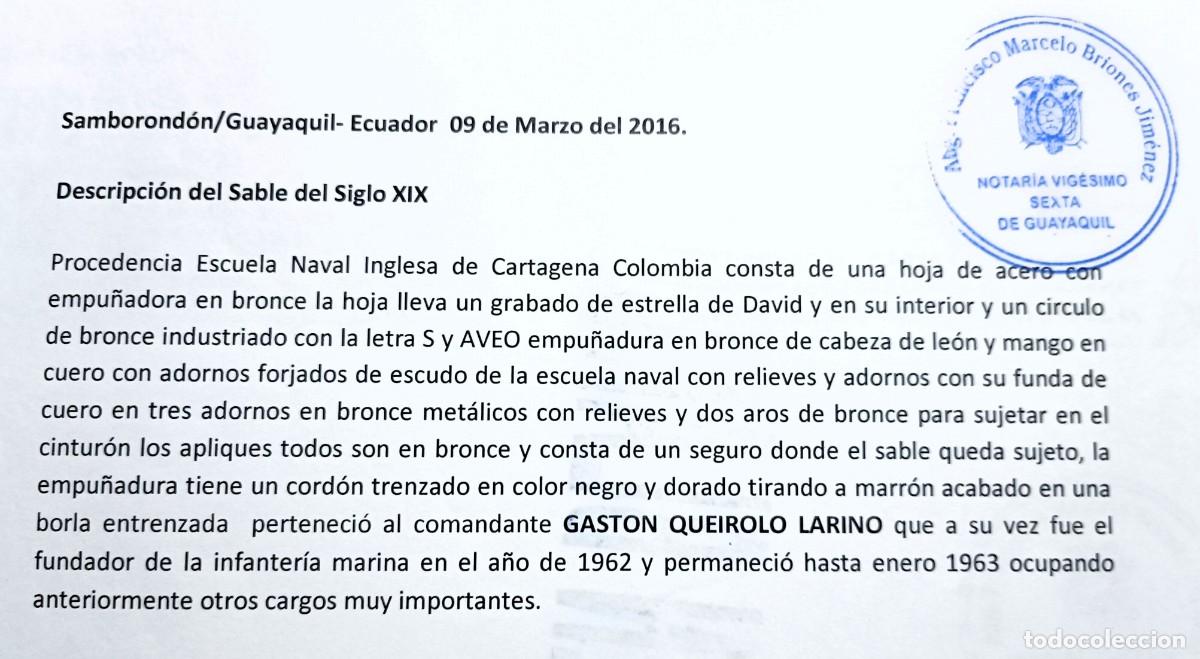 Militaria: SABLE DEL SIGLO XIX. - Foto 9