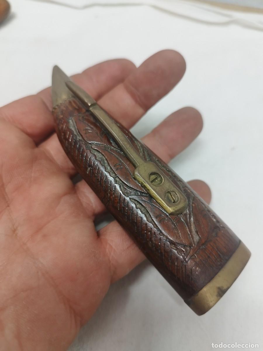 Militaria: Antiguo cuchillo de la india, de madera. - Foto 10