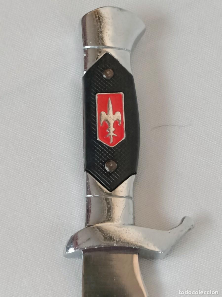 Militaria: Cuchillo con flor de lis y funda original. - Foto 5