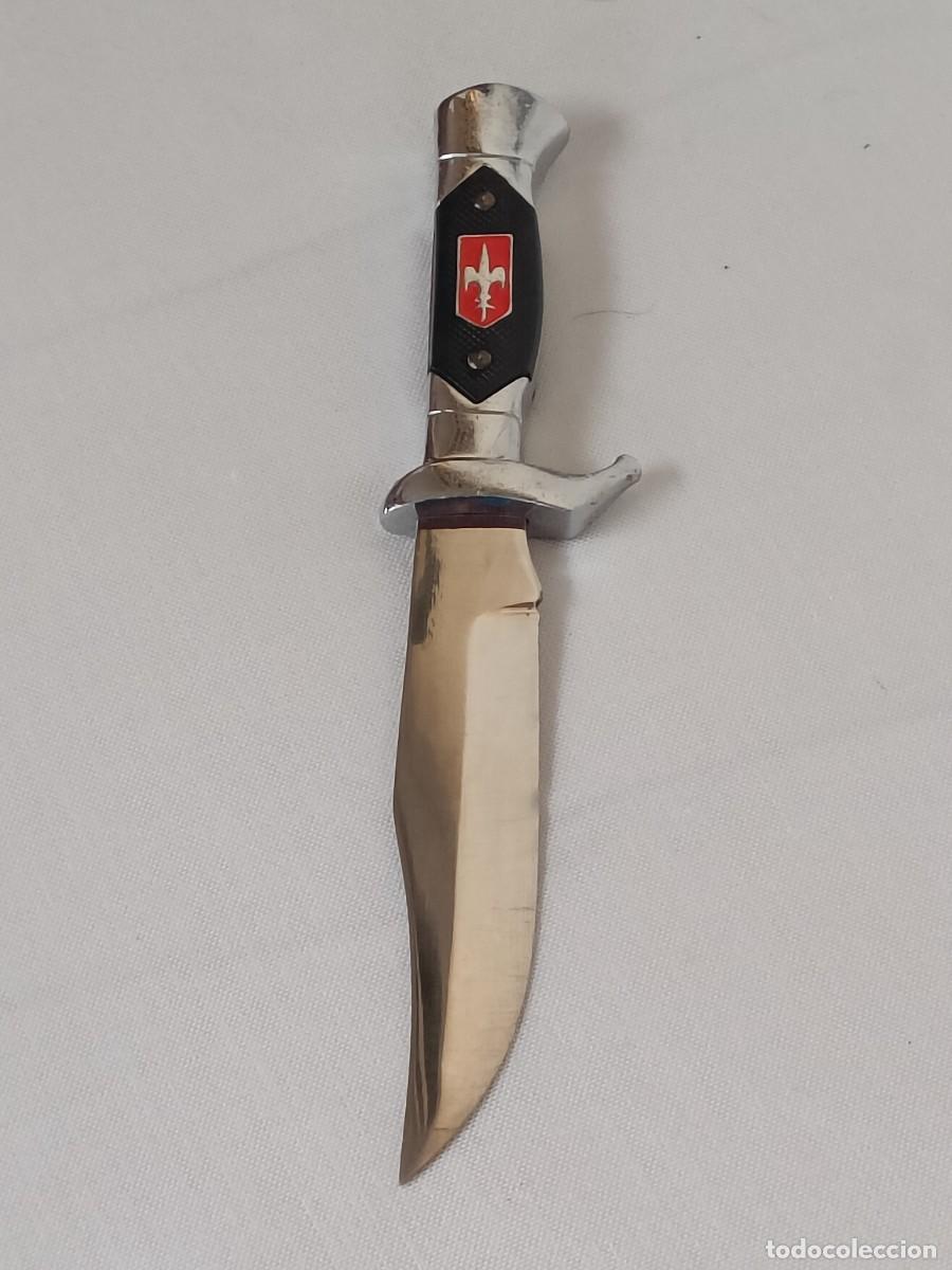 Militaria: Cuchillo con flor de lis y funda original. - Foto 6
