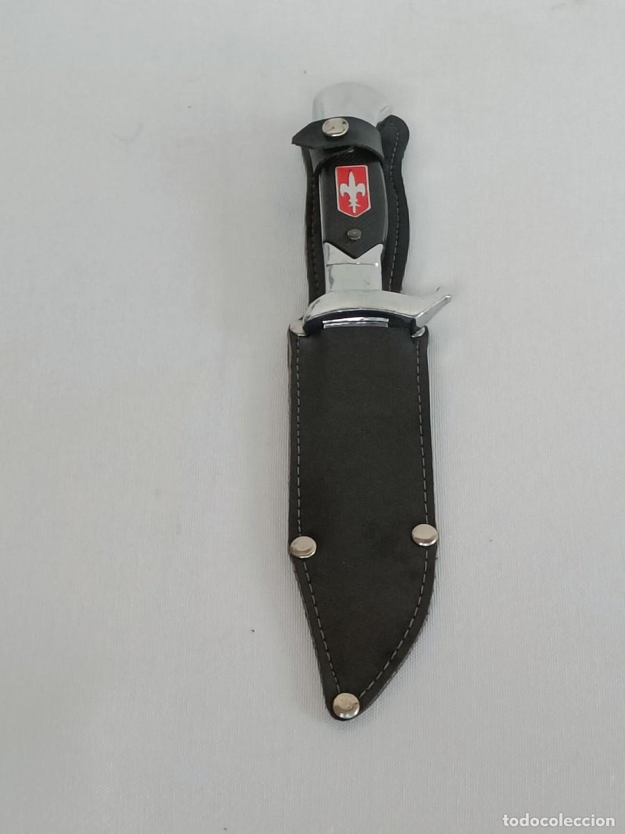 Militaria: Cuchillo con flor de lis y funda original. - Foto 8