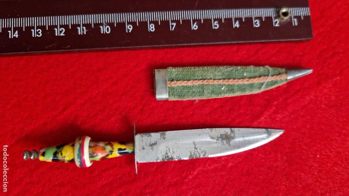 Militaria: Cuchillo miniatura de Albacete celuloide - Foto 4
