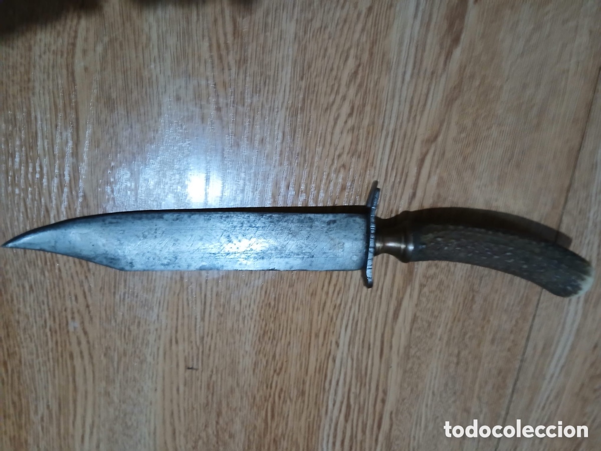 Militaria: Cuchillo mango de hueso - Foto 2