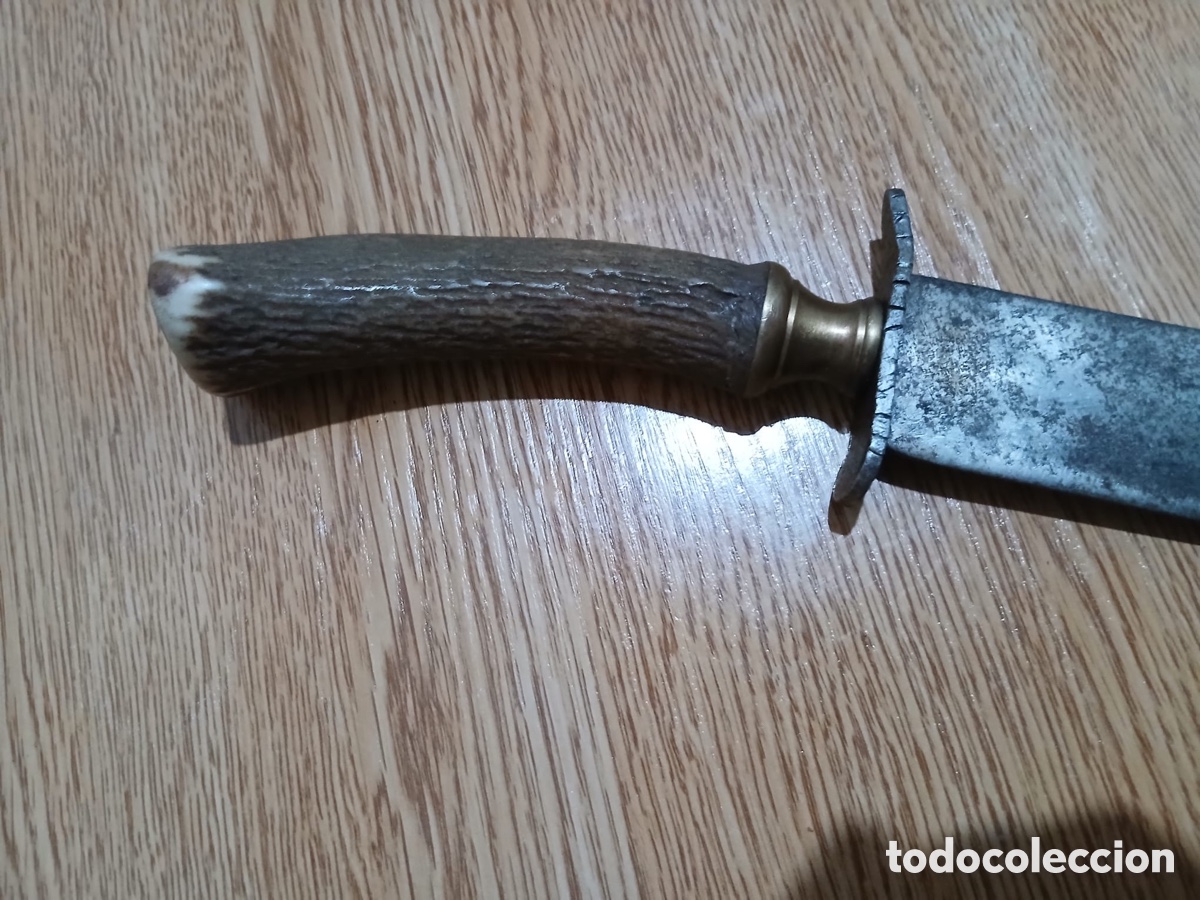 Militaria: Cuchillo mango de hueso - Foto 3