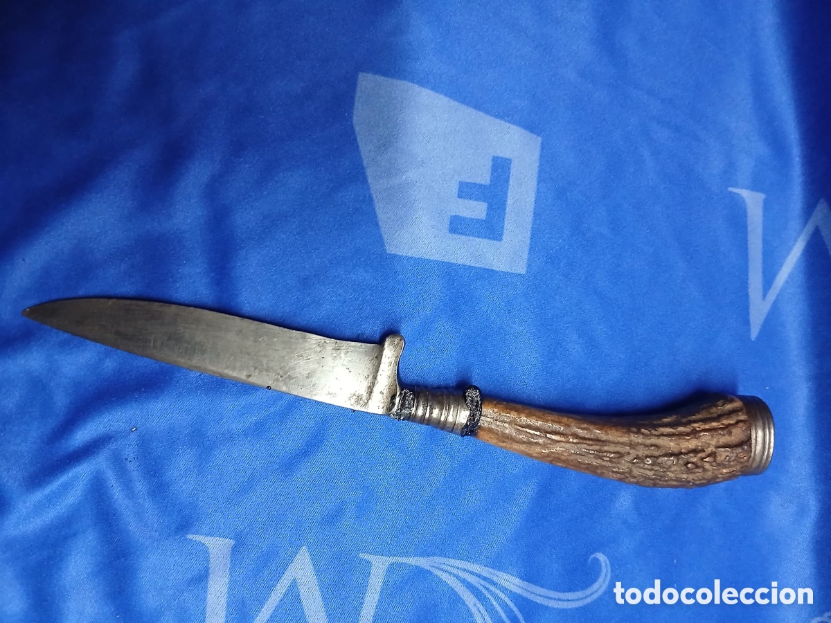 Militaria: Cuchillo con marcajes mango de alta con marcajes - Foto 1