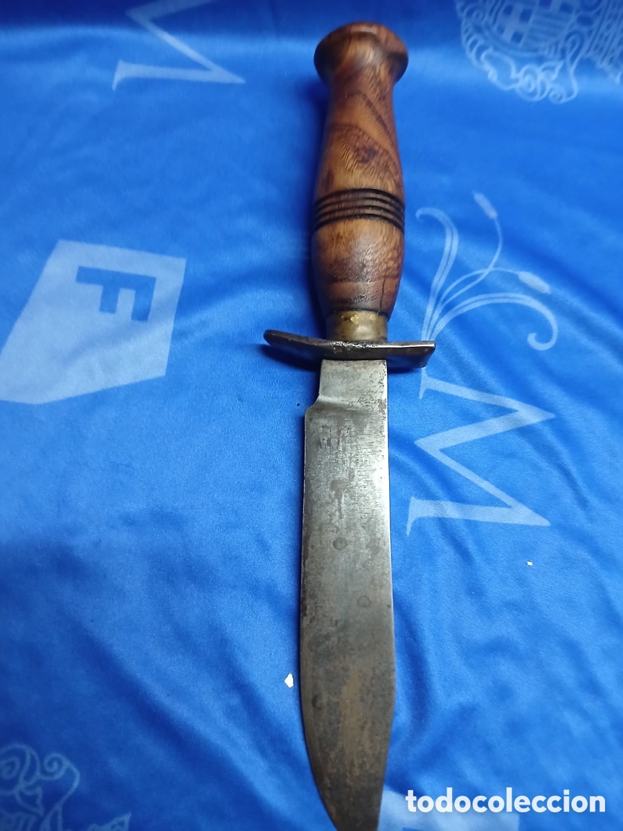 Militaria: Cuchillo mango de madera - Foto 2