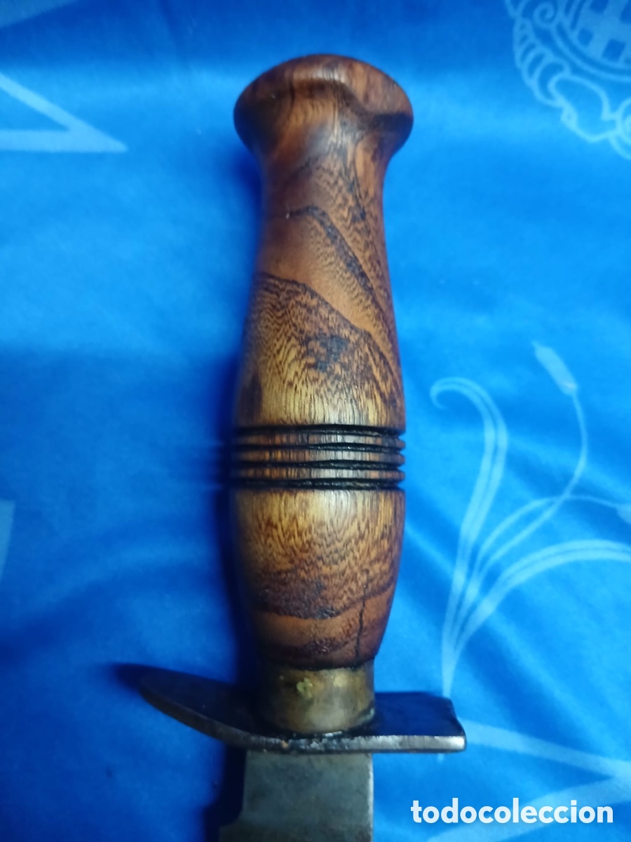 Militaria: Cuchillo mango de madera - Foto 3