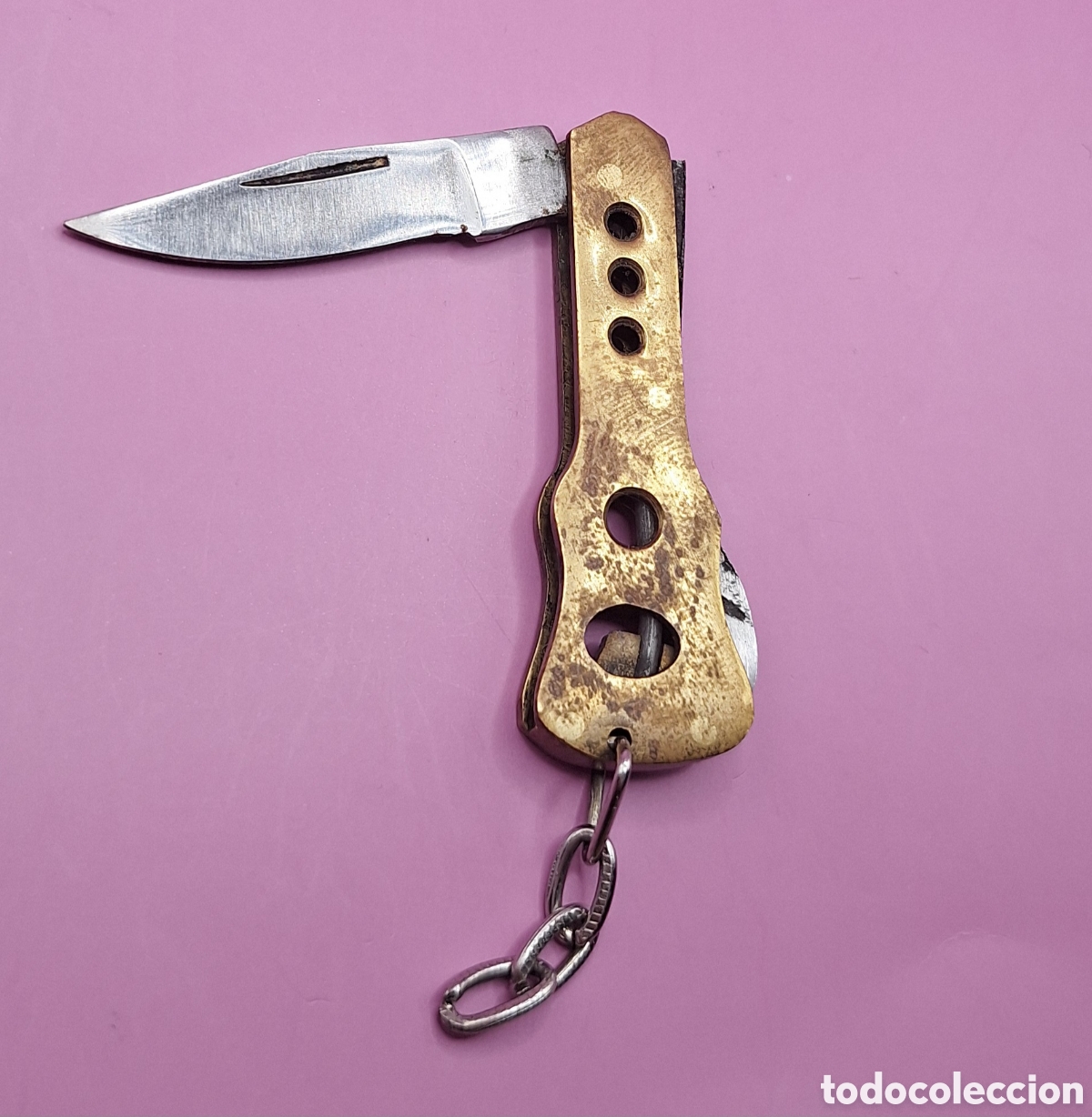 Militaria: Antigua Navaja con Forma de Guitarra - - Foto 4