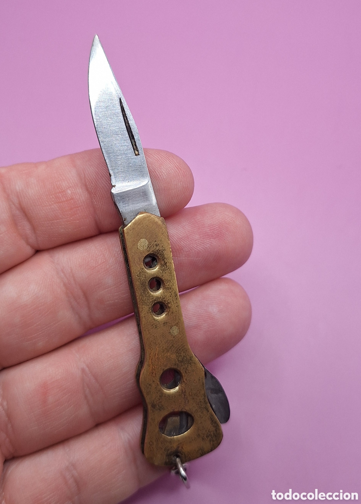 Militaria: Antigua Navaja con Forma de Guitarra - - Foto 6
