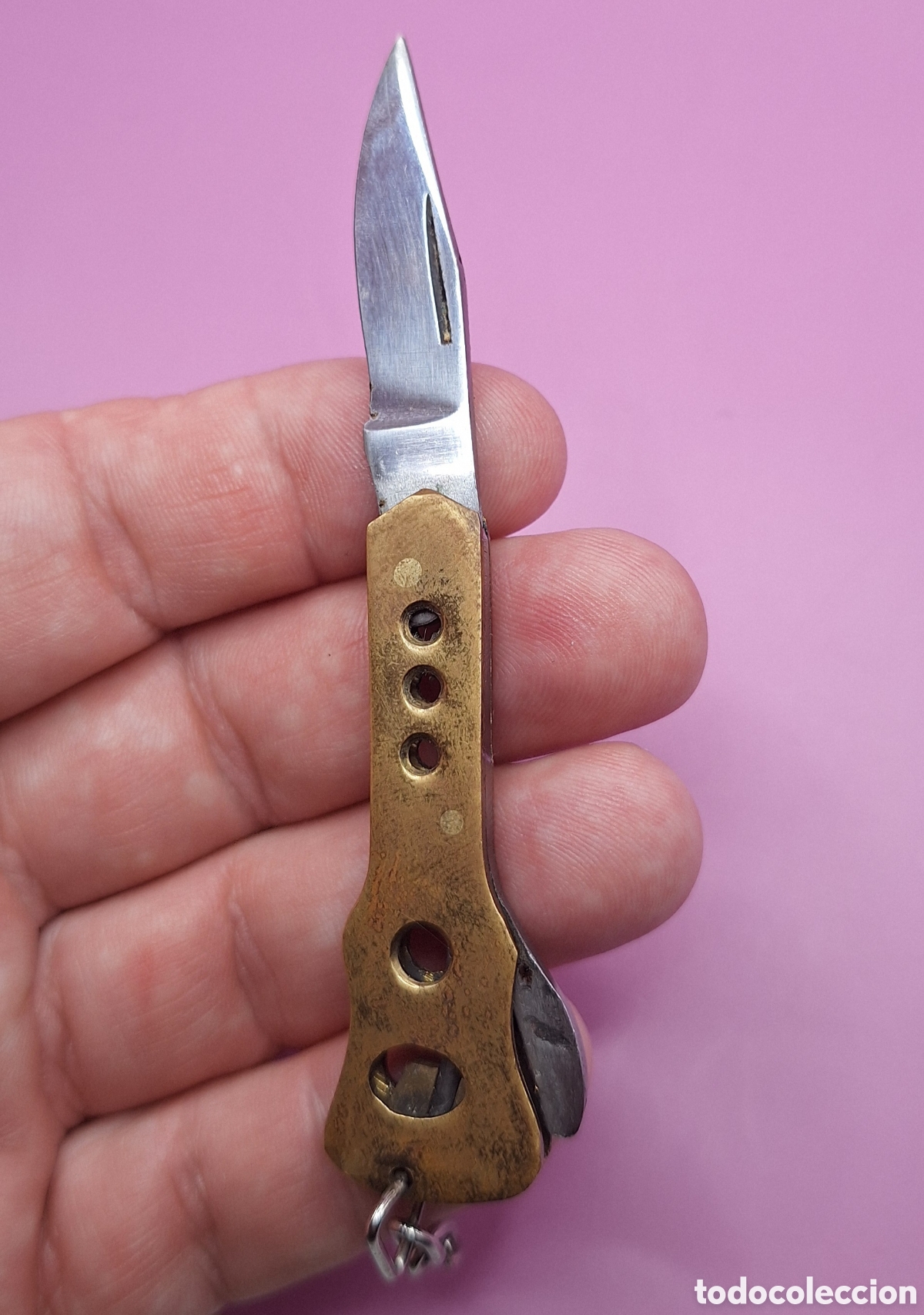 Militaria: Antigua Navaja con Forma de Guitarra - - Foto 7