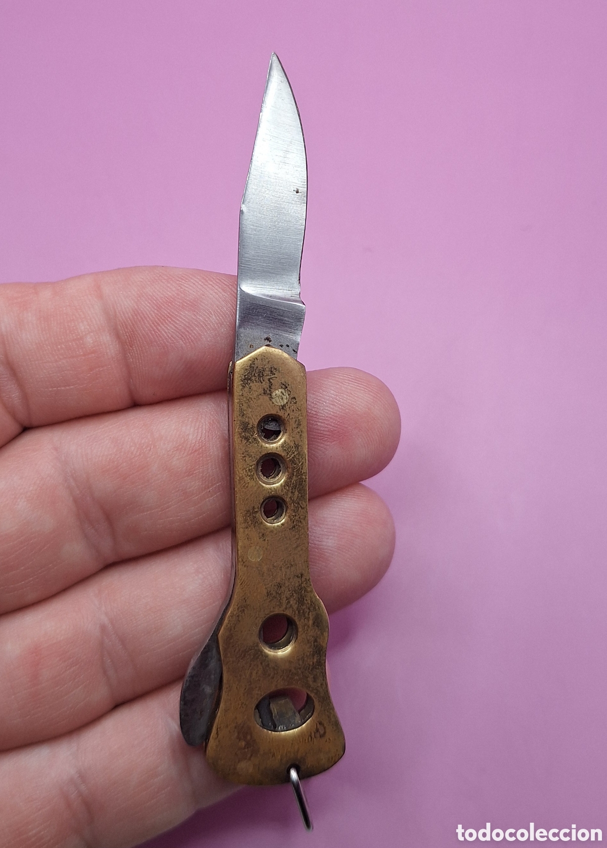 Militaria: Antigua Navaja con Forma de Guitarra - - Foto 8