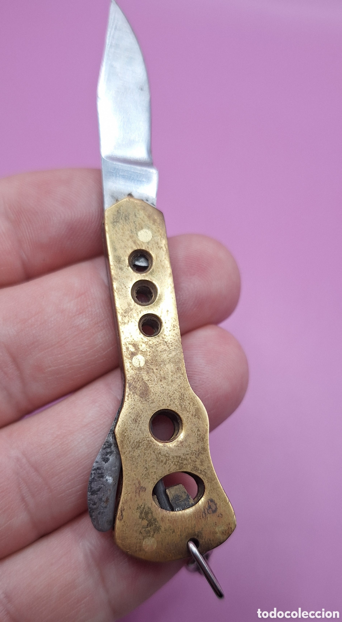 Militaria: Antigua Navaja con Forma de Guitarra - - Foto 9