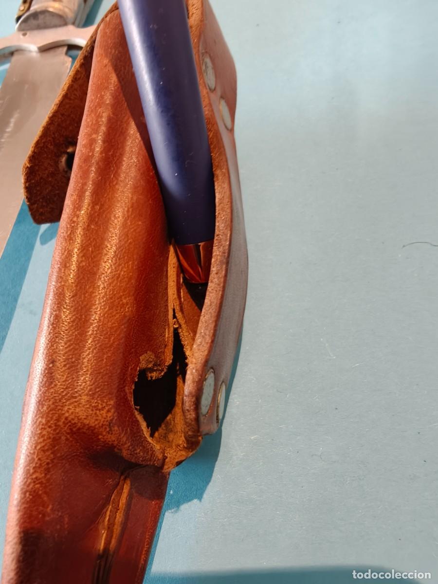 Military Antiques: Cuchillo con funda Ricardo zambrilla. el nombre no esta grabado. solo inox albacete
