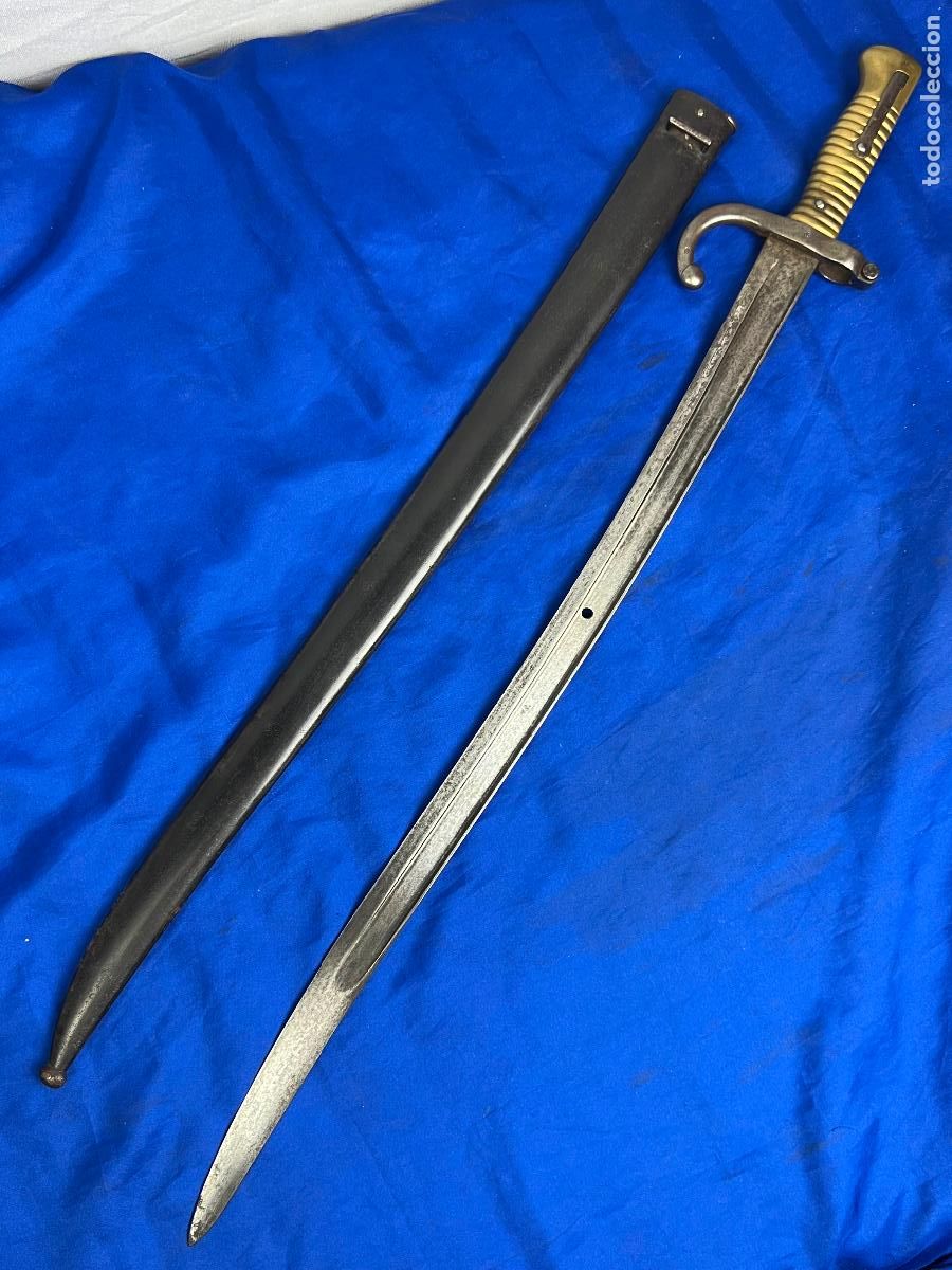 Militaria: BAYONETA FRANCESA CHASSEPOT MARCADA SAINT ETIENNE 1871 COMPLETA