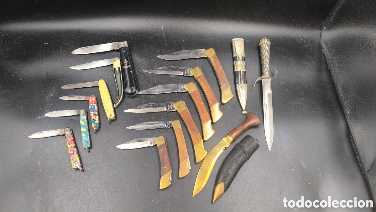 Militaria: Colecci&oacute;n navajas antiguas. Rostfrei, Mu&ntilde;oz, G&oacute;mez...