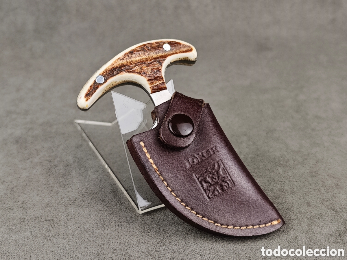 Militaria: Antiguo Cuchillo de Caza Joker Asta de Ciervo