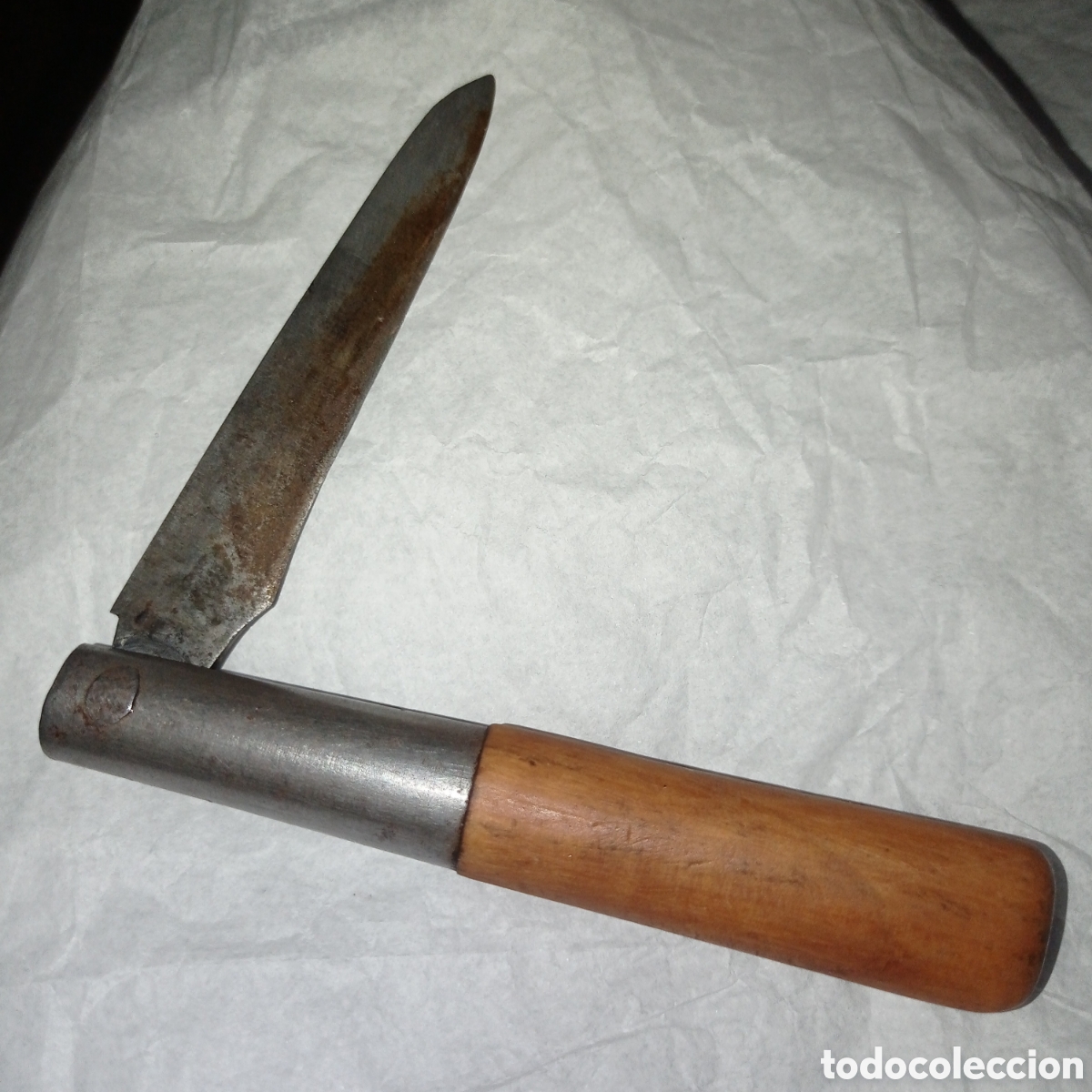 Militaria: ANTIGUA NAVAJA DE TARAMUNDI CON IMPRONTA