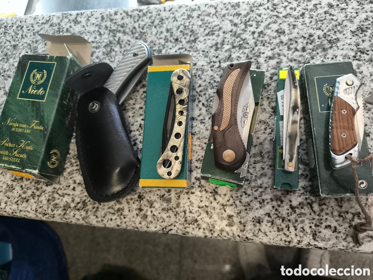 Militaria: Lote navajas Nieto y funda lote C