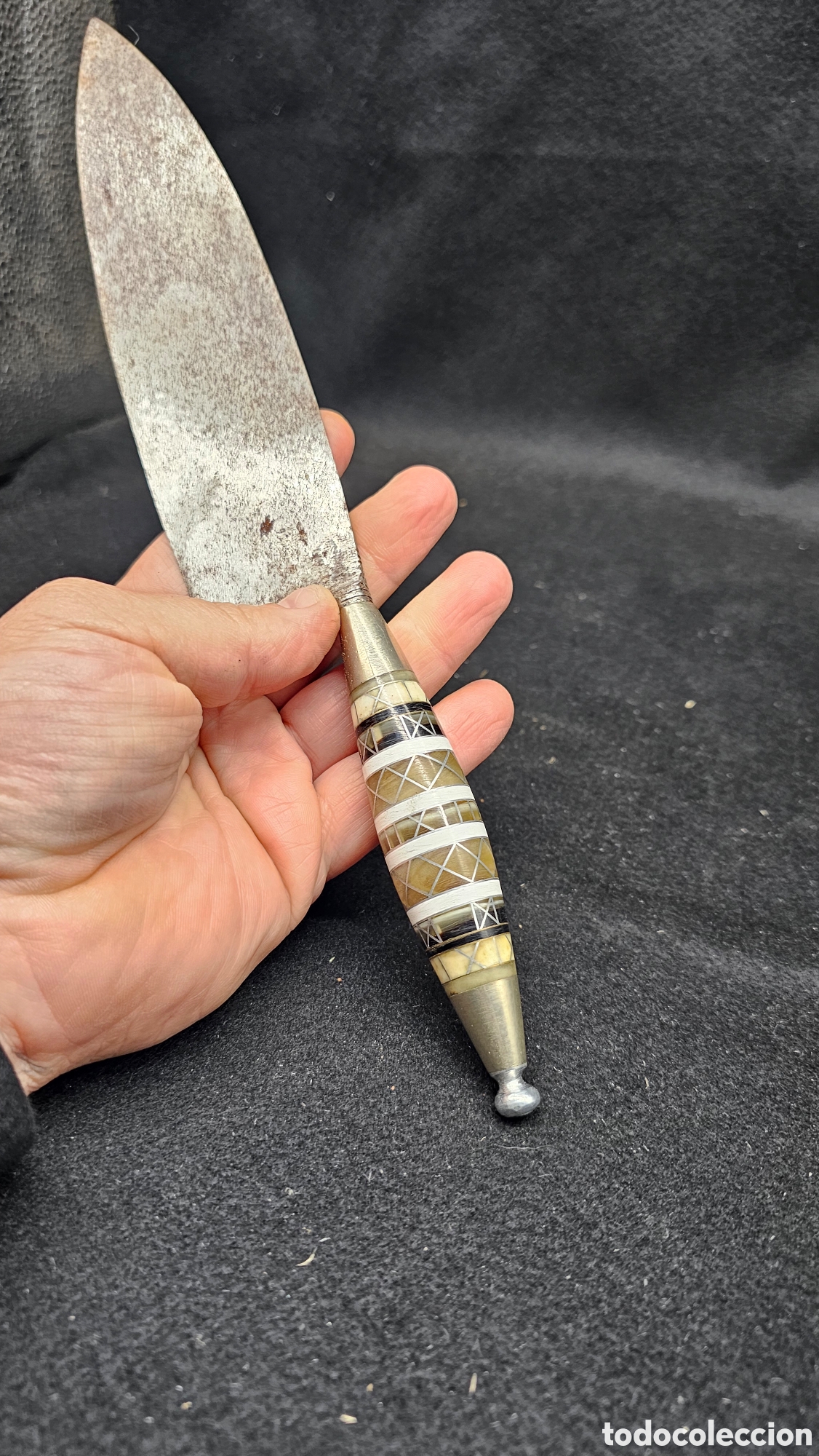 Militaria: Antiguo cuchillo canario ( NAIFE ) del famoso cuchillero Gran Canario ( Antonio Garc&iacute;a Deniz )