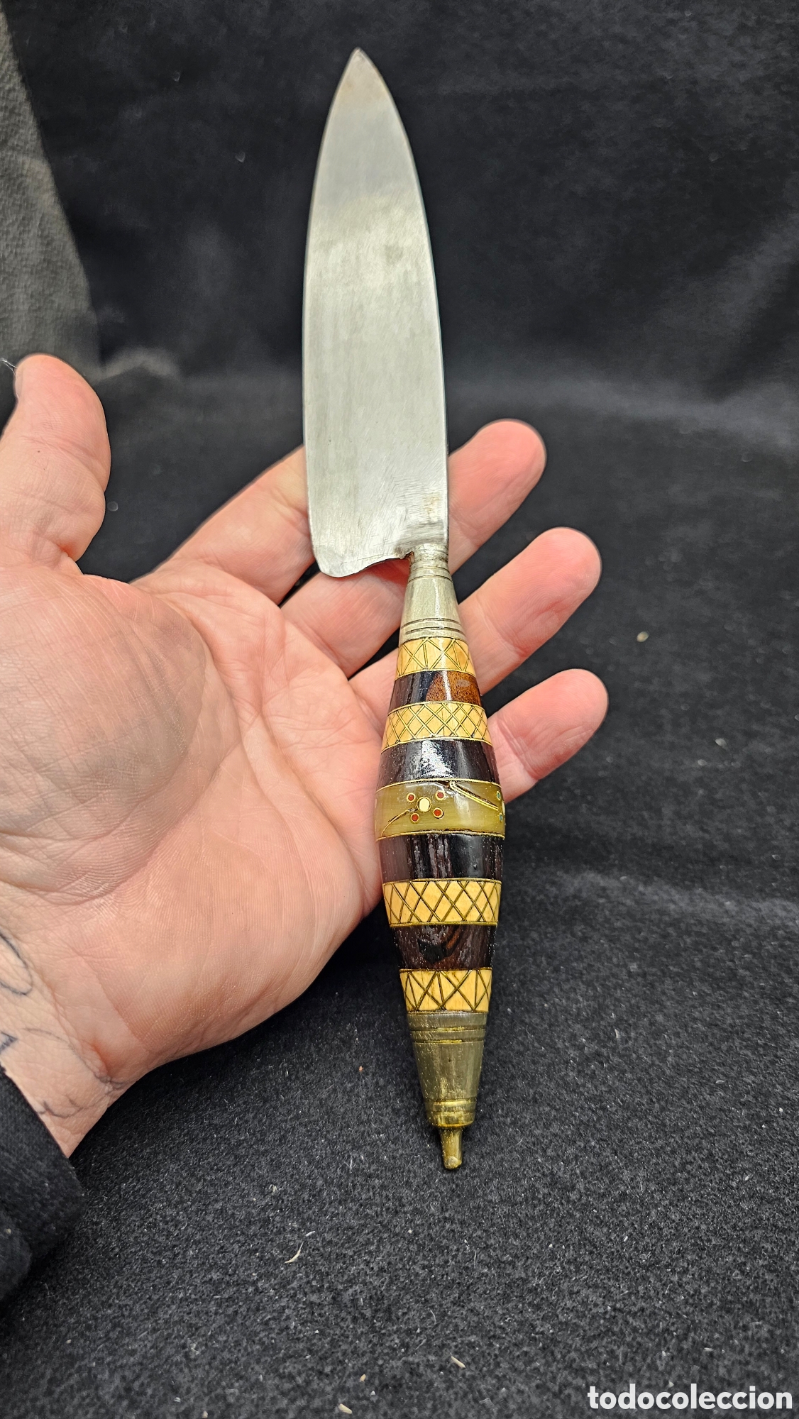 Militaria: Antiguo cuchillo canario ( NAIFE )de famoso cuchillero Gran Canario ( Antonio aGarcia Deniz )