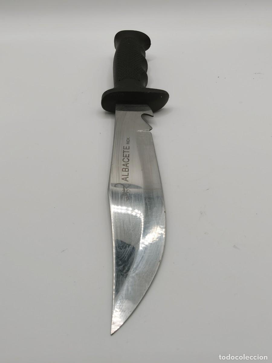 Militaria: Cuchillo Albacete inox mango poliremo negro.
