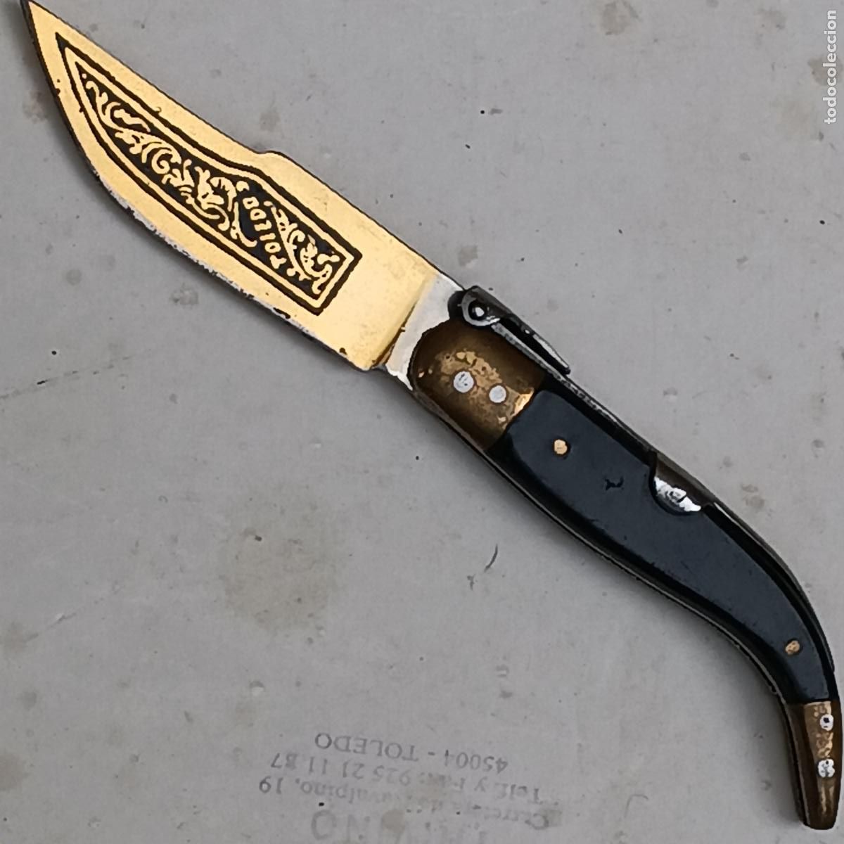 Militaria: NAVAJA DE ALBACETE - CABRITERA - CON GRABADOS / TOLEDO.