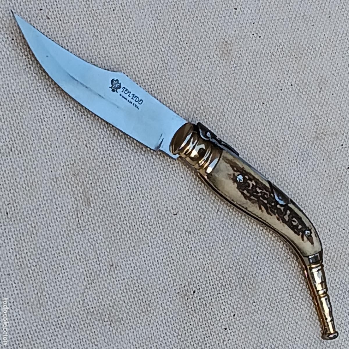 Militaria: NAVAJA ALBACETE - BANDOLERA - MARCADA TOLEDO - 5 MUELLES.