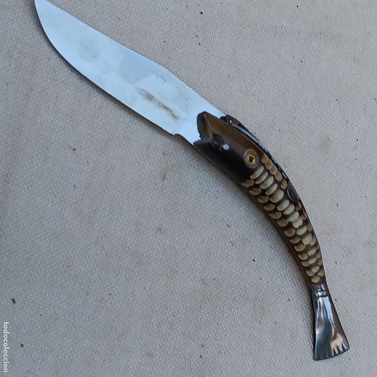 Militaria: NAVAJA MARCA CUYNA INOX. - ALBACETE - MODELO PEZ -