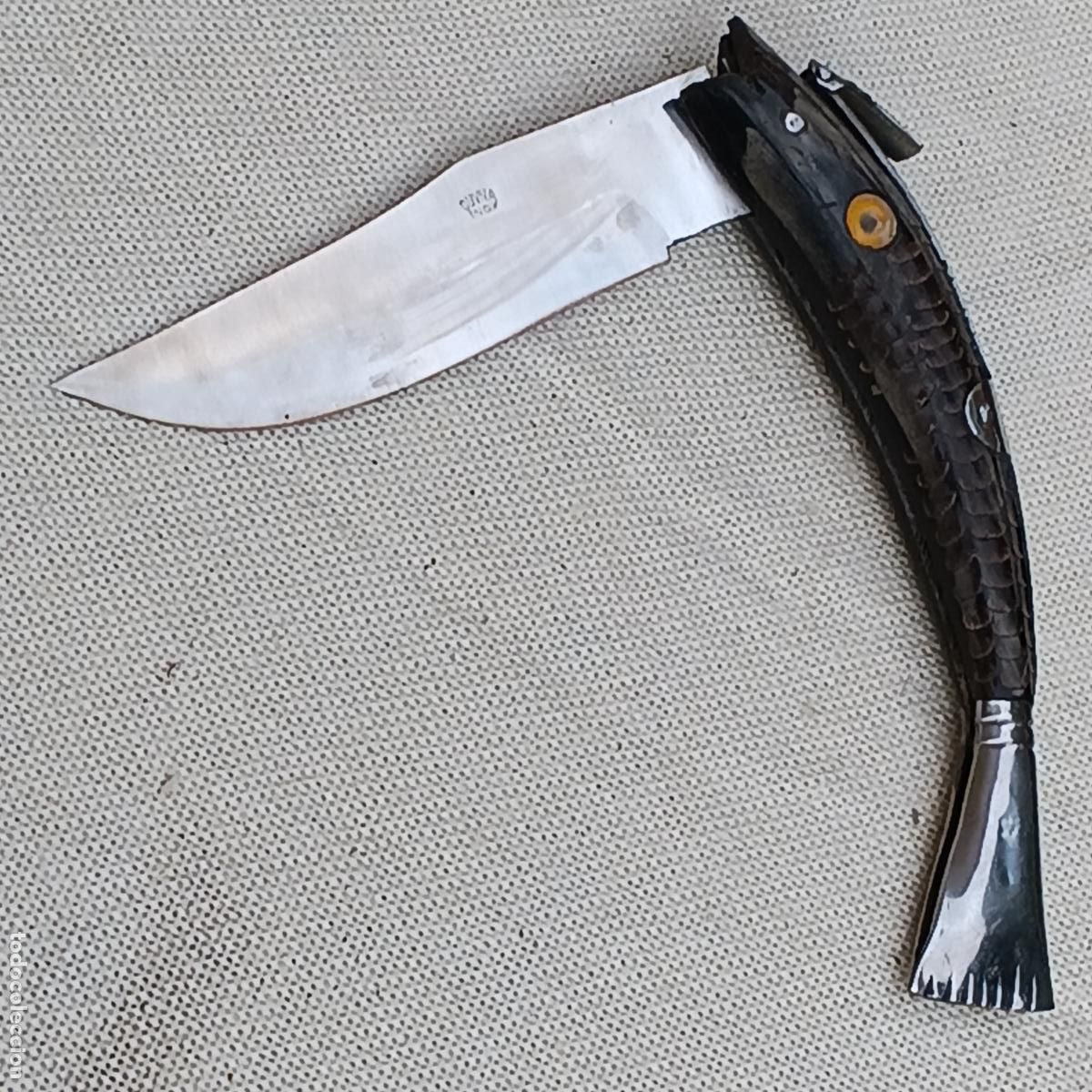 Militaria: NAVAJA MARCA CUYNA INOX. - ALBACETE - MODELO PEZ -