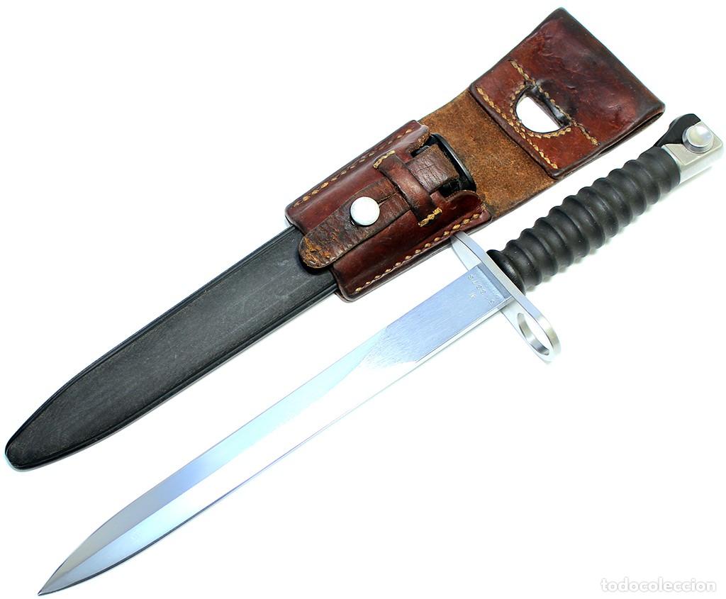 Militaria: Bayoneta suiza M 1957 para fusil autom&aacute;tico Sig Stgw. 57 3
