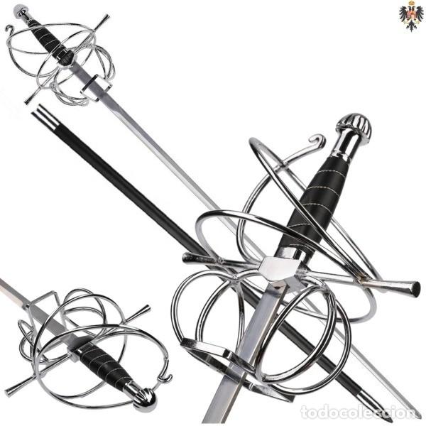 Militaria: ESPADA ROPERA GUARDA LAZO COSTILLA SIGLO XVII + FUNDA. 110 CMS